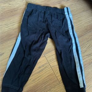 Garanimals Black and Gray Jogger Sweatpants with Elastic Cuffs